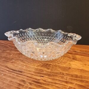 Hobnail Moonstone Vintage Bowls Candy Dish Decorative Bowl Serving Dish w/Handle